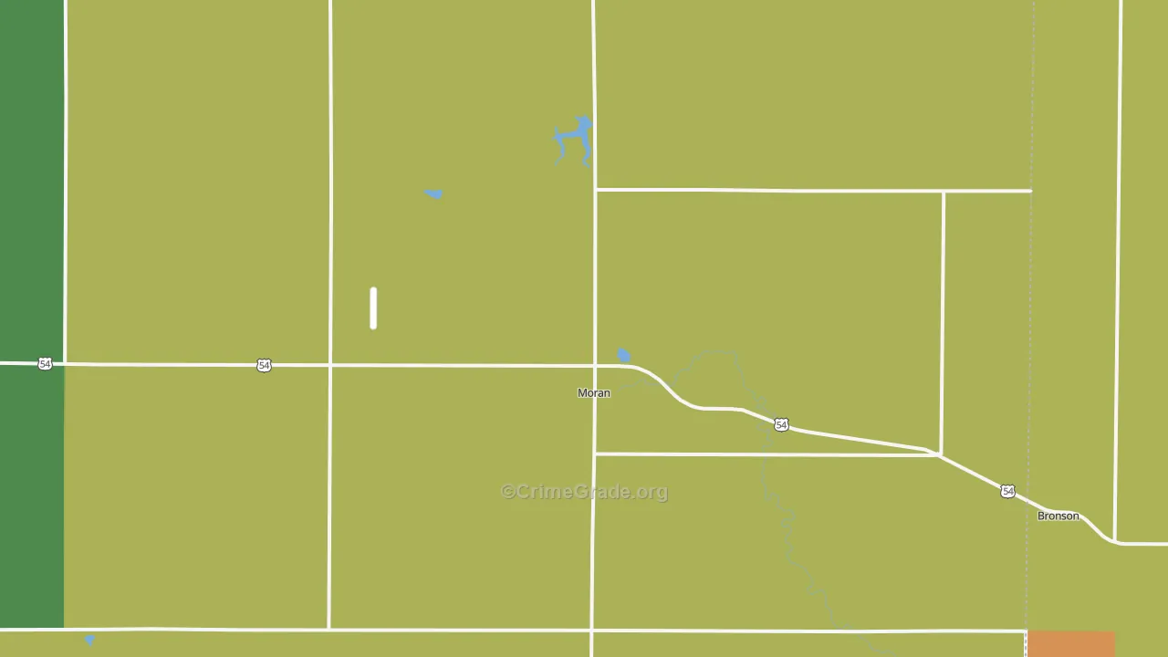 66755, KS Map of Theft Rates