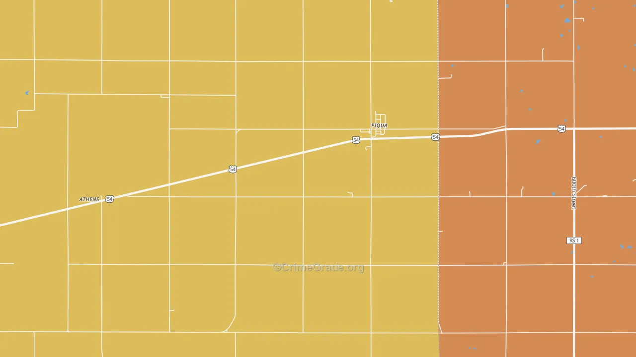 66761, KS Map of Theft Rates