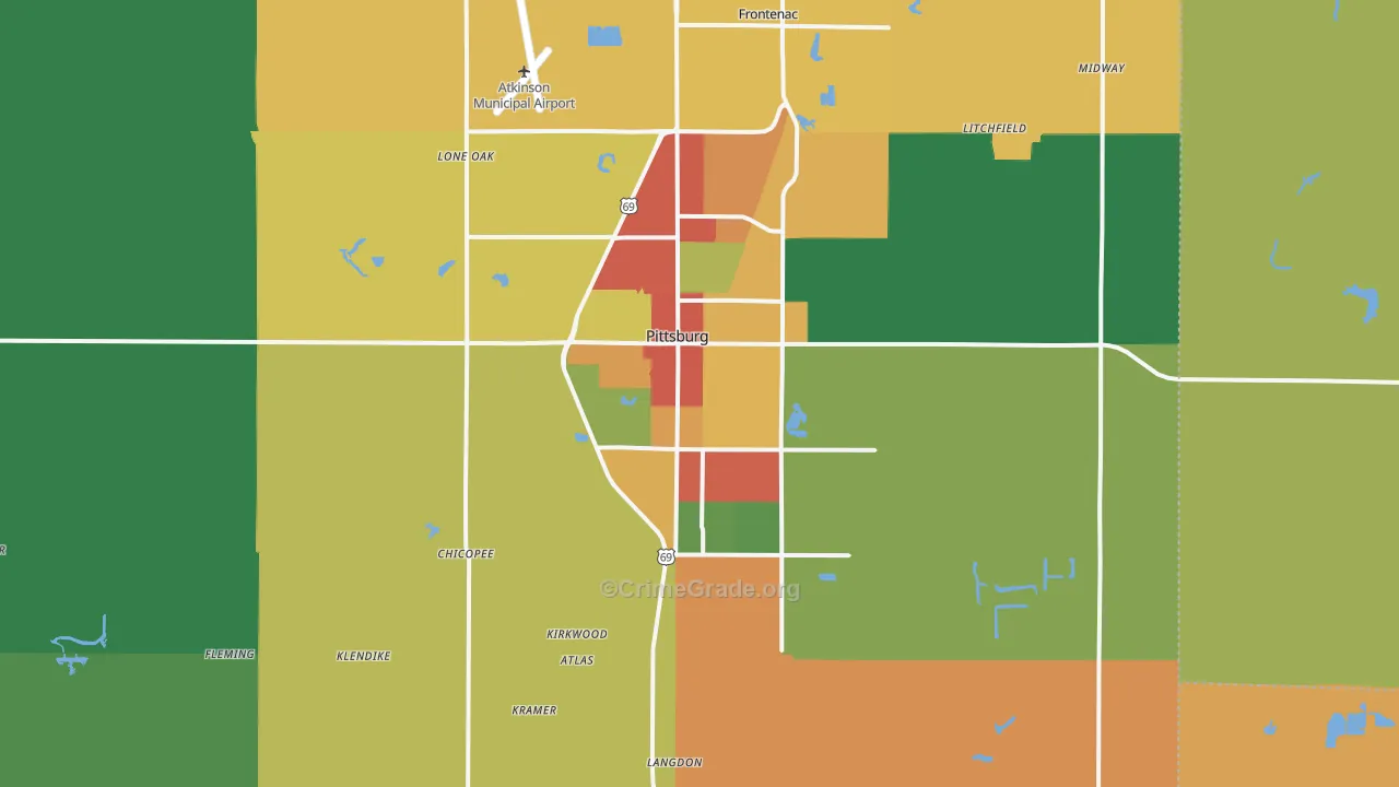 66762, KS Map of Theft Rates