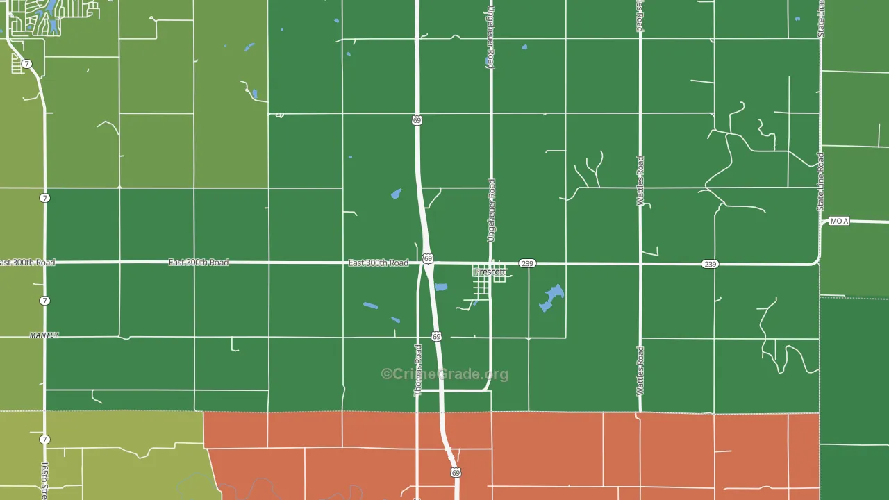 66767, KS Map of Theft Rates