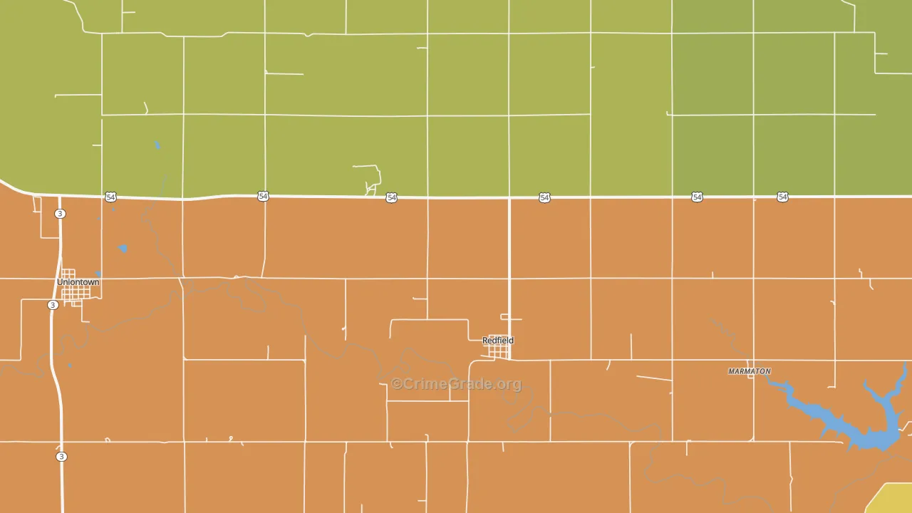 66769, KS Map of Theft Rates