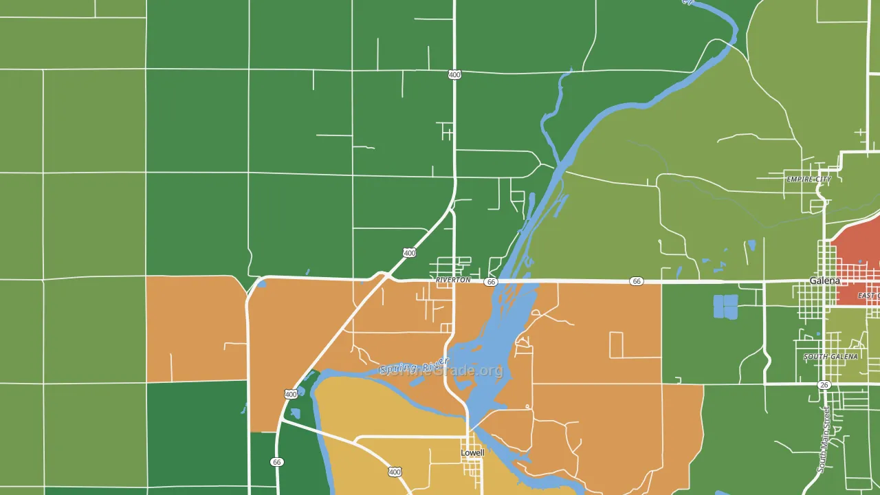66770, KS Map of Theft Rates