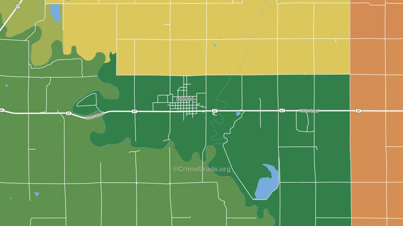 66771, KS Map of Theft Rates