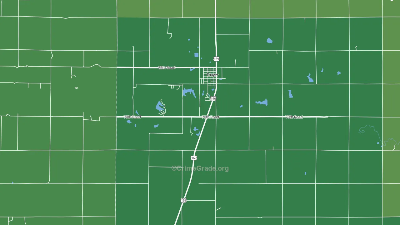 66776, KS Map of Theft Rates