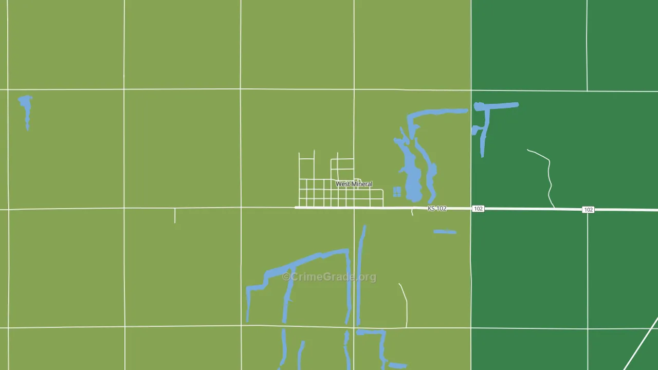 66782, KS Map of Theft Rates