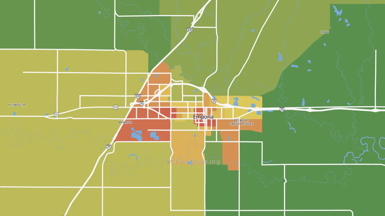 66801, KS Map of Theft Rates