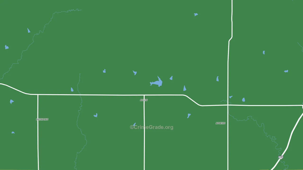 66833, KS Map of Theft Rates