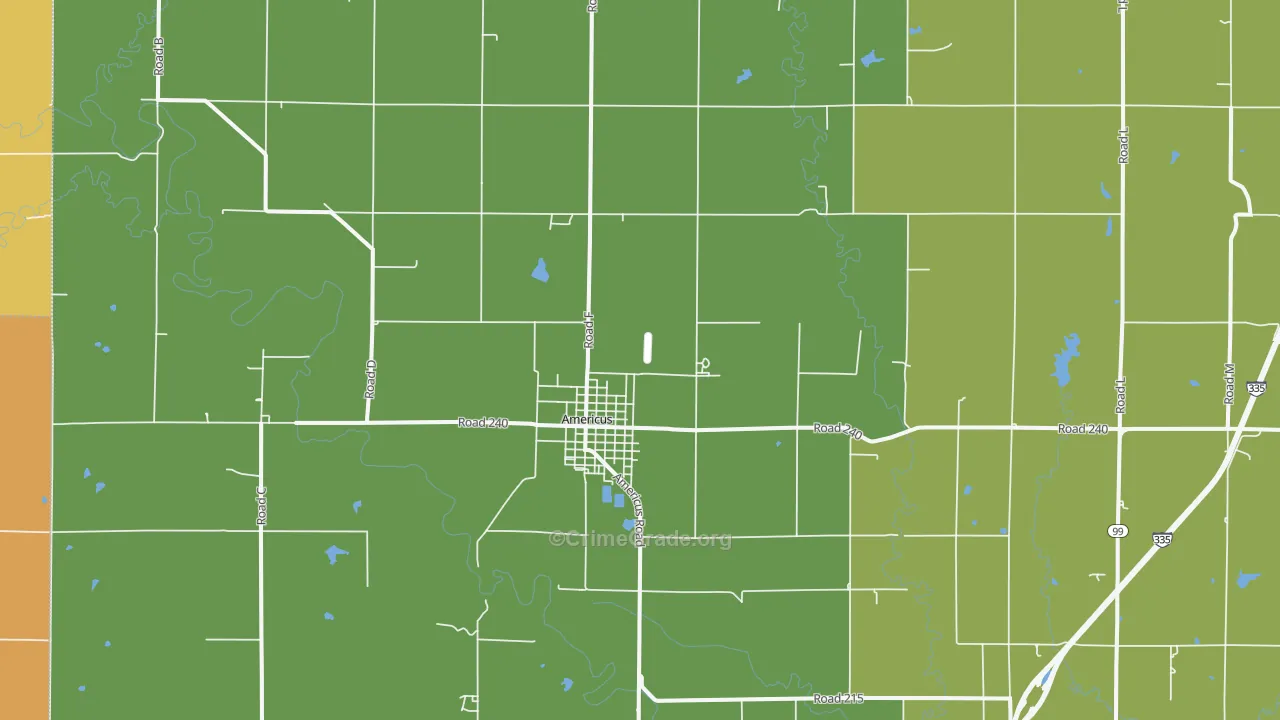 66835, KS Map of Theft Rates