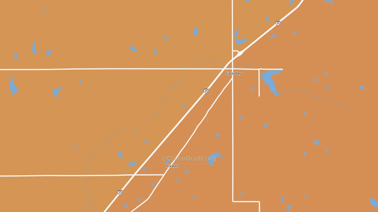 66842, KS Map of Theft Rates