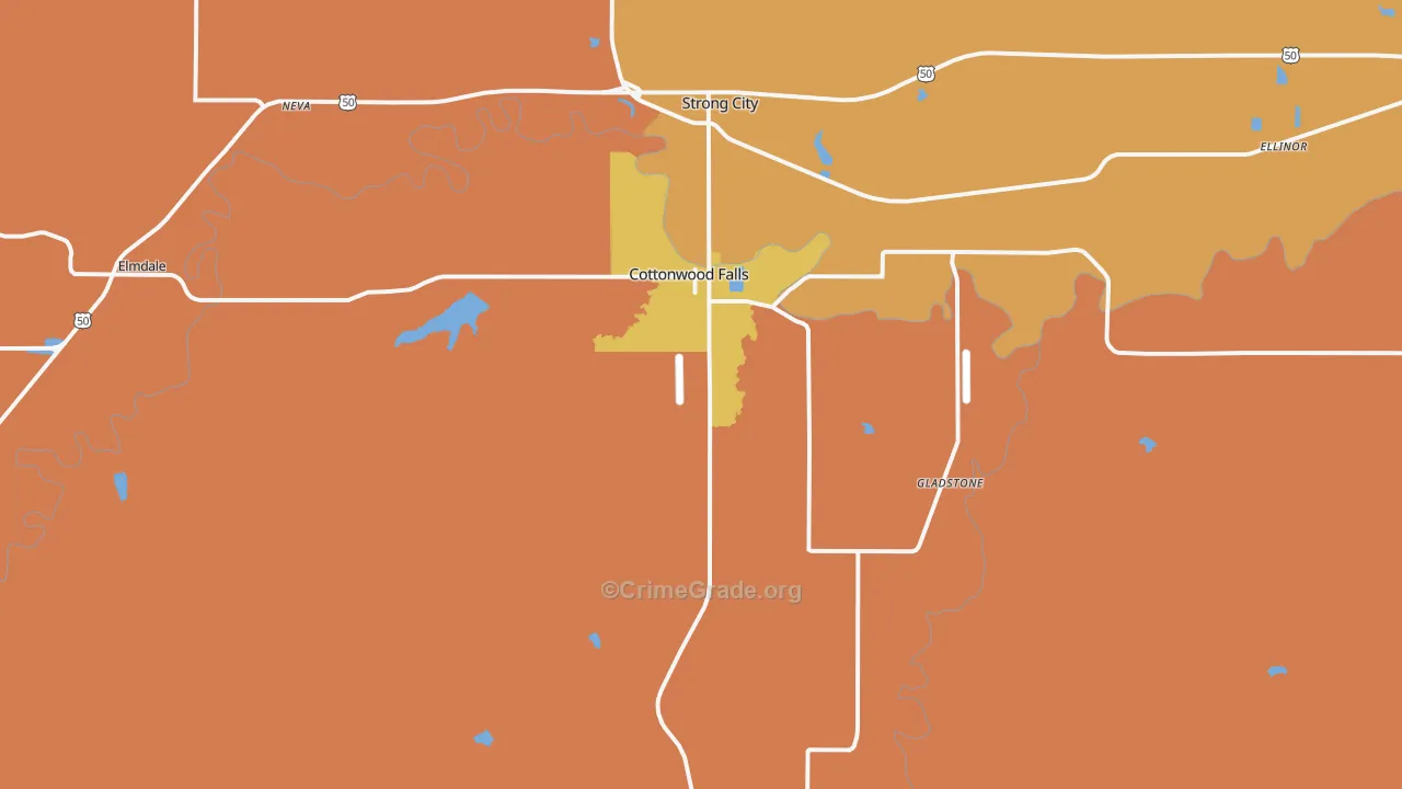 66845, KS Map of Theft Rates