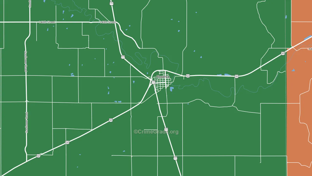 66851, KS Map of Theft Rates