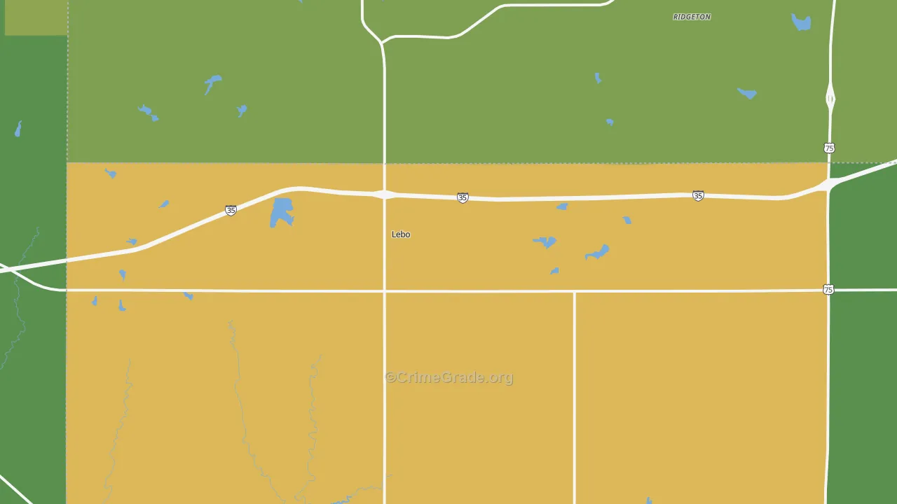 66856, KS Map of Theft Rates