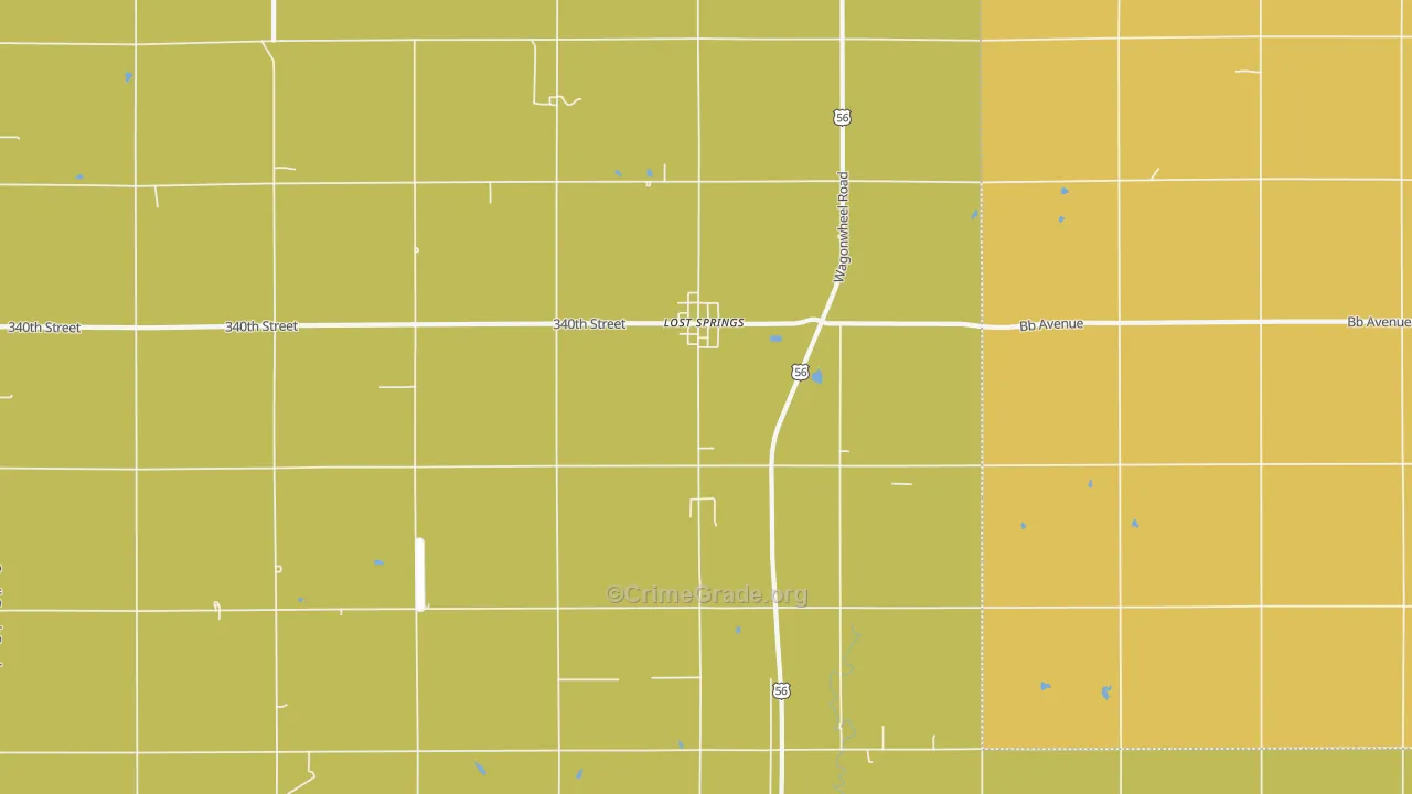 66859, KS Map of Theft Rates