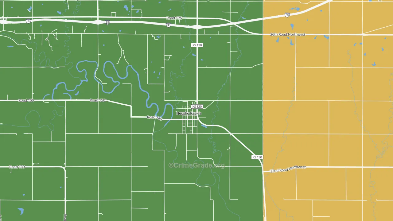 66864, KS Map of Theft Rates