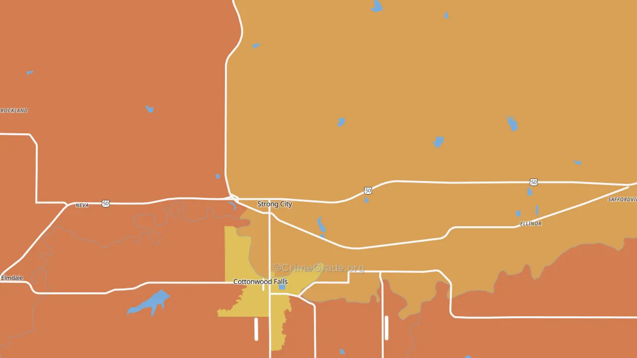 66869, KS Map of Theft Rates