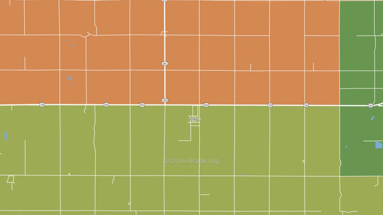 66932, KS Map of Theft Rates