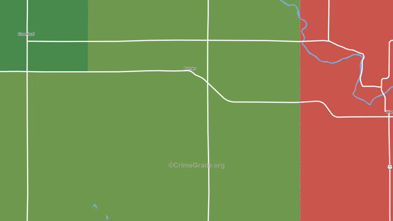 66933, KS Map of Theft Rates