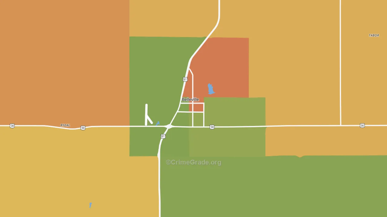 66935, KS Map of Theft Rates
