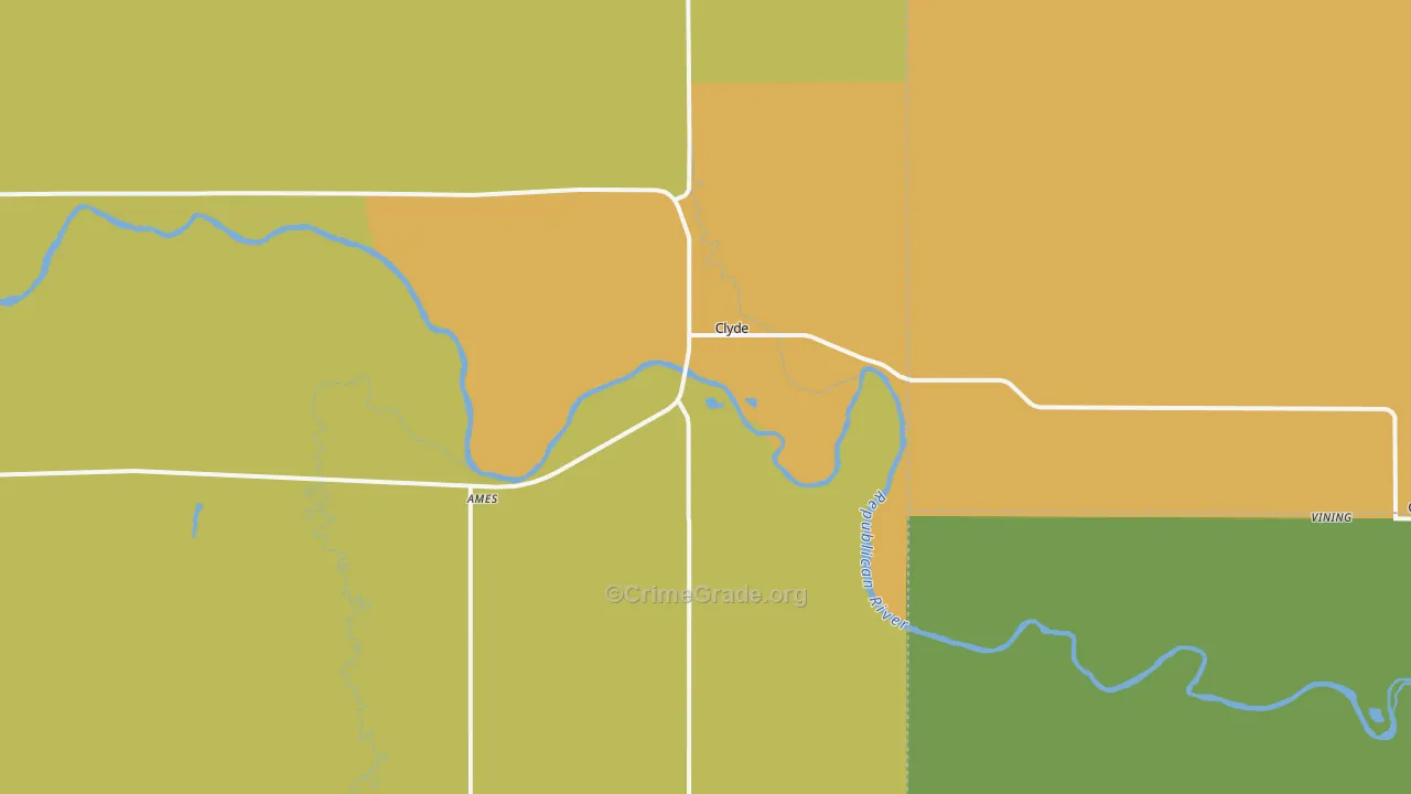 66938, KS Map of Theft Rates
