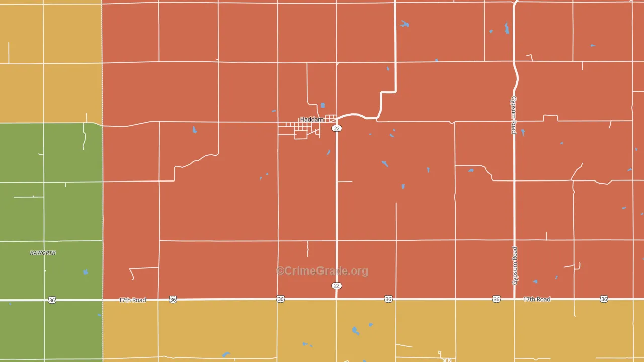 66944, KS Map of Theft Rates