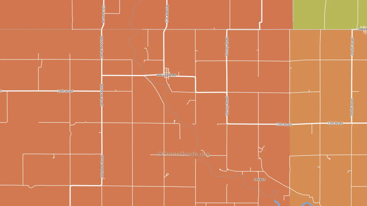 66946, KS Map of Theft Rates
