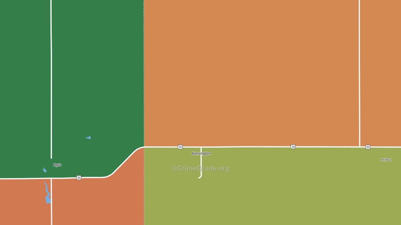 66951, KS Map of Theft Rates