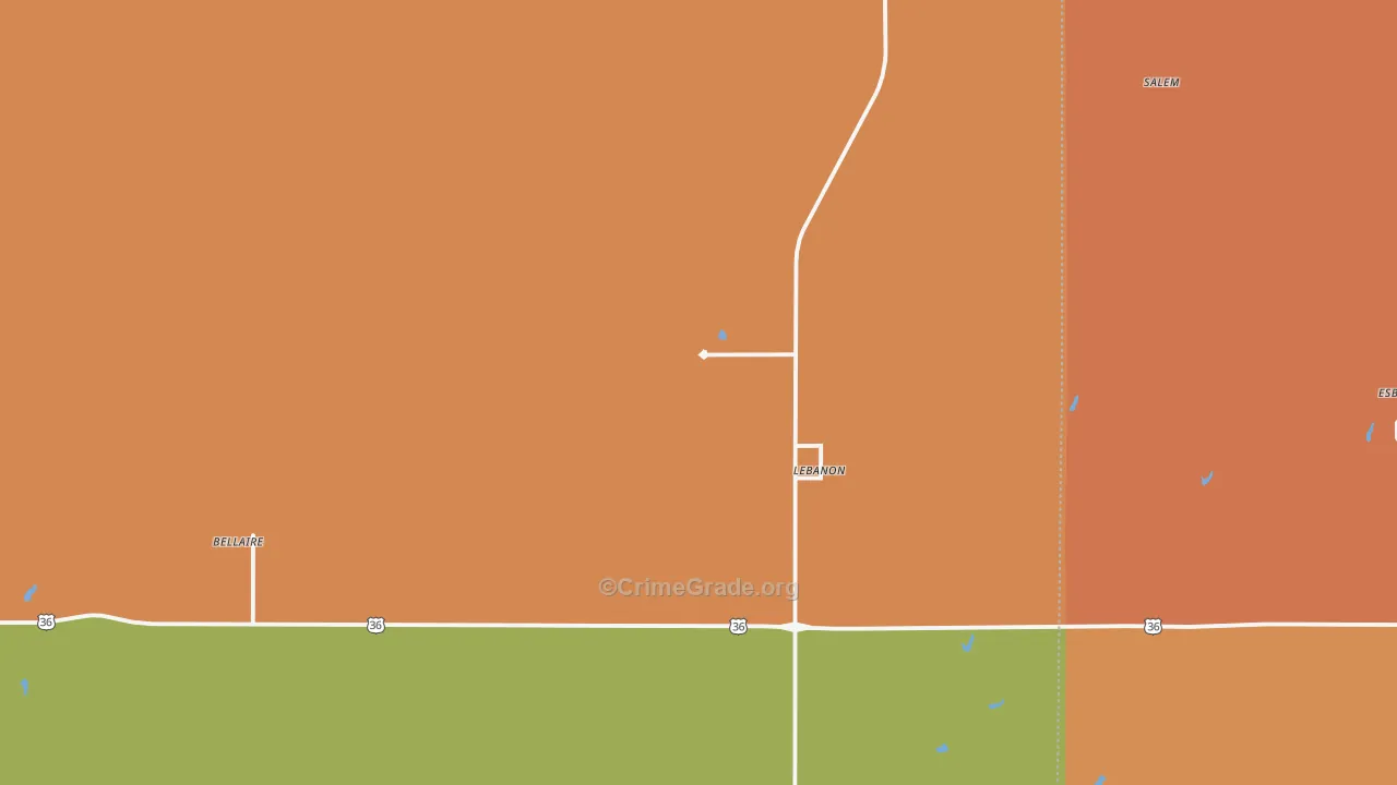 66952, KS Map of Theft Rates