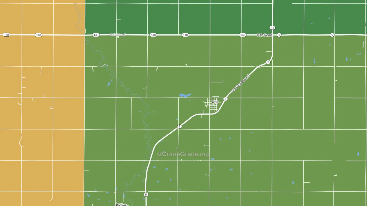66953, KS Map of Theft Rates