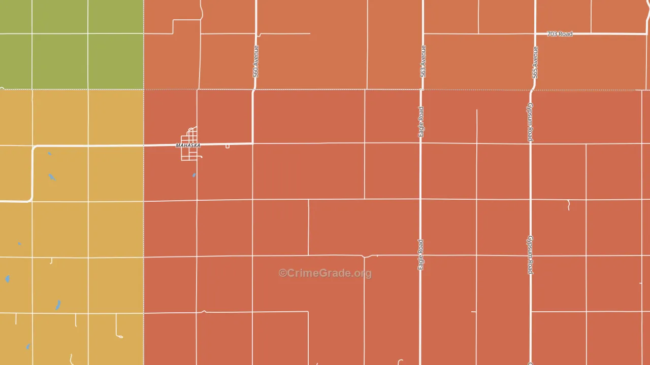 66955, KS Map of Theft Rates