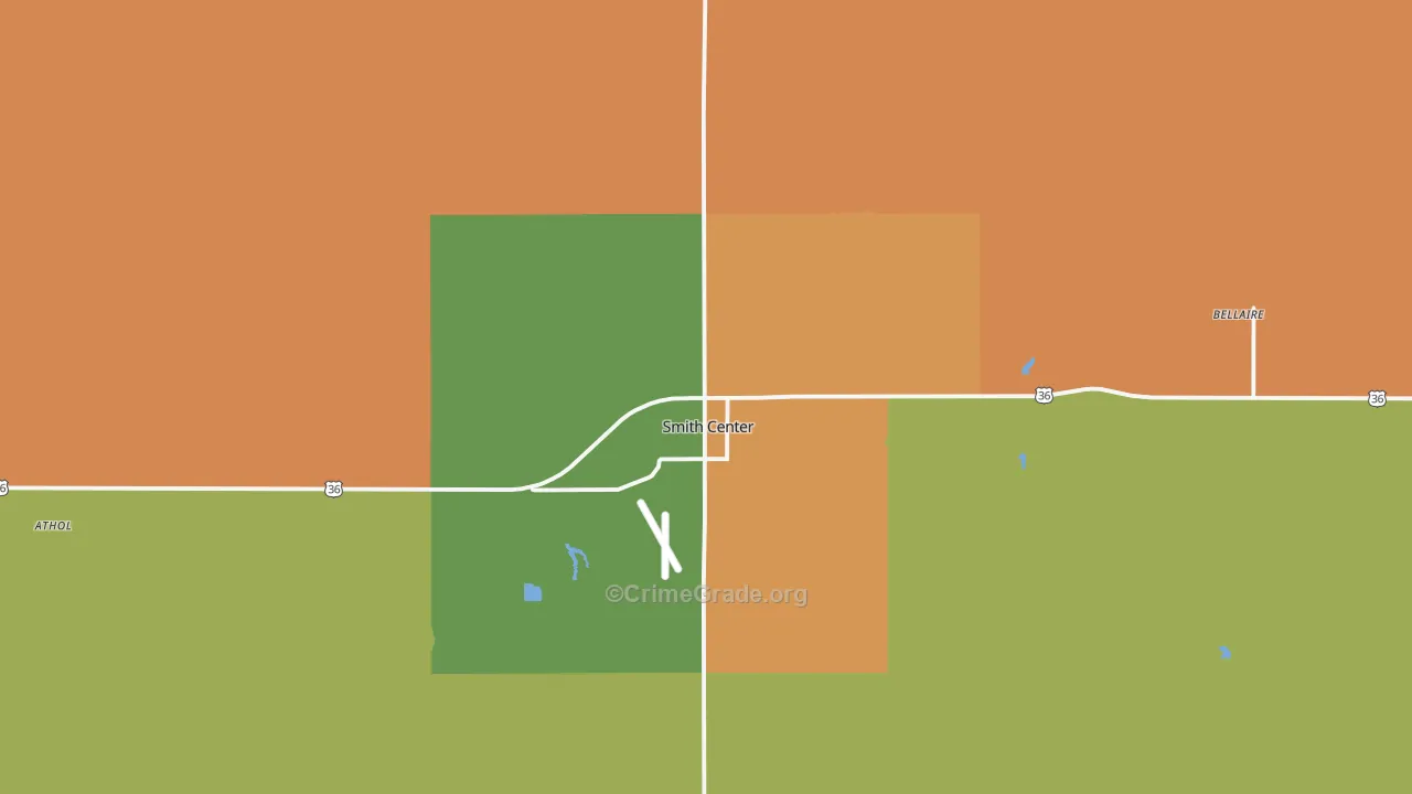 66967, KS Map of Theft Rates