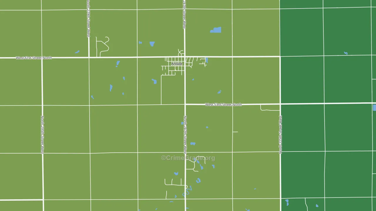 67001, KS Map of Theft Rates