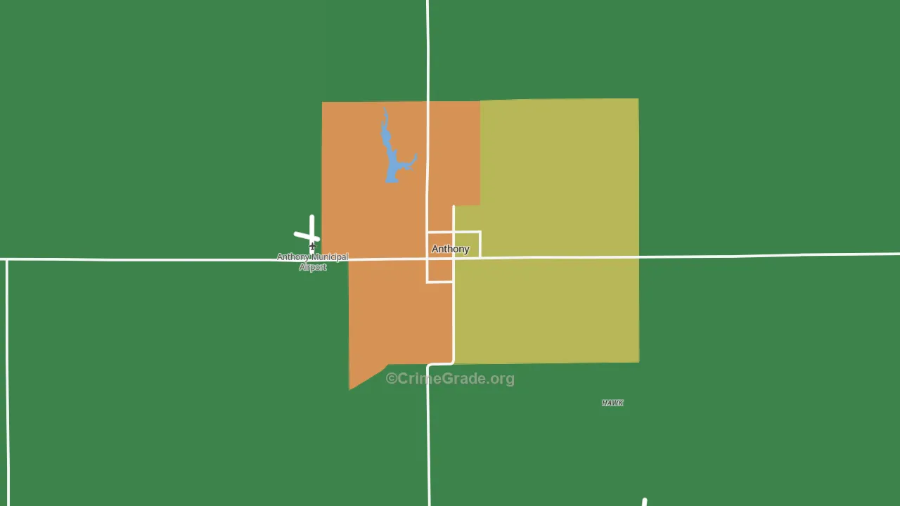 67003, KS Map of Theft Rates