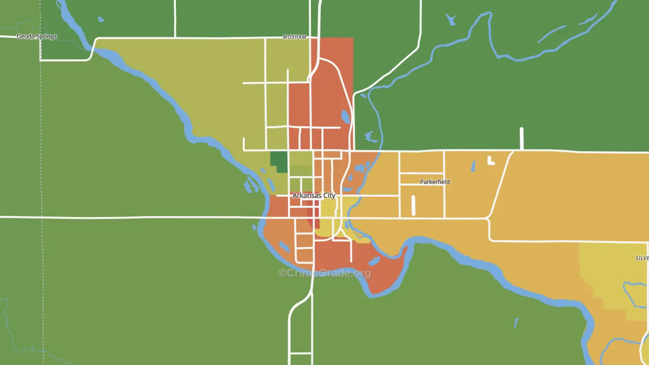 67005, KS Map of Theft Rates