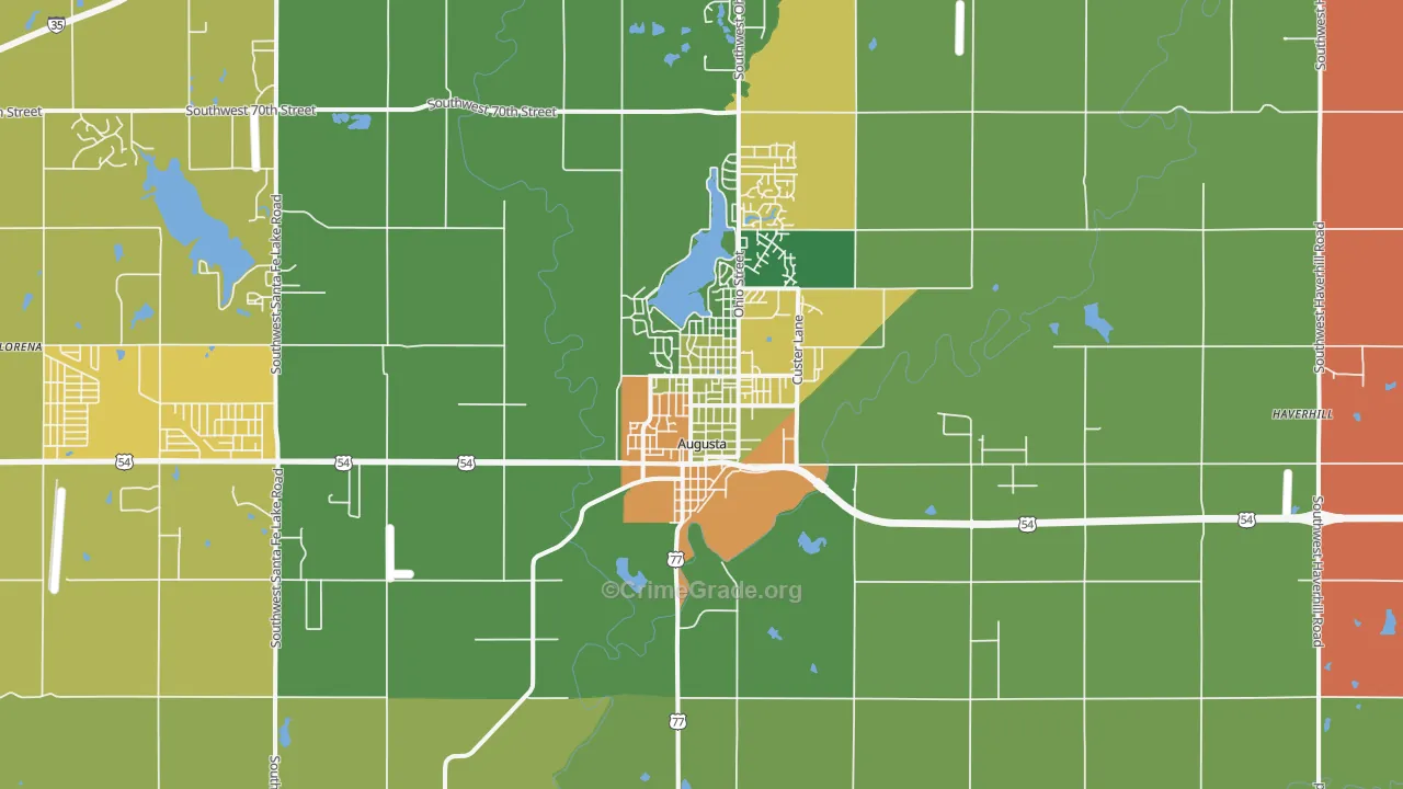 67010, KS Map of Theft Rates