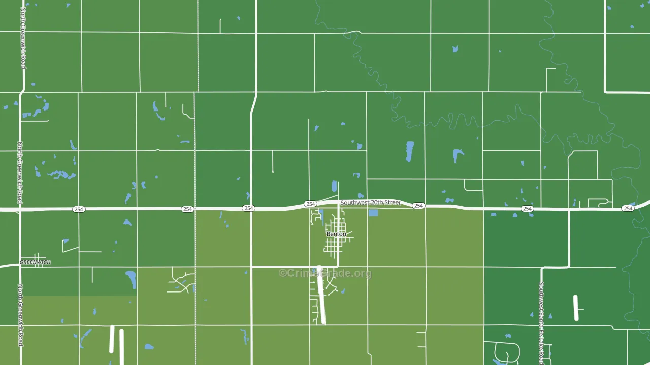 67017, KS Map of Theft Rates