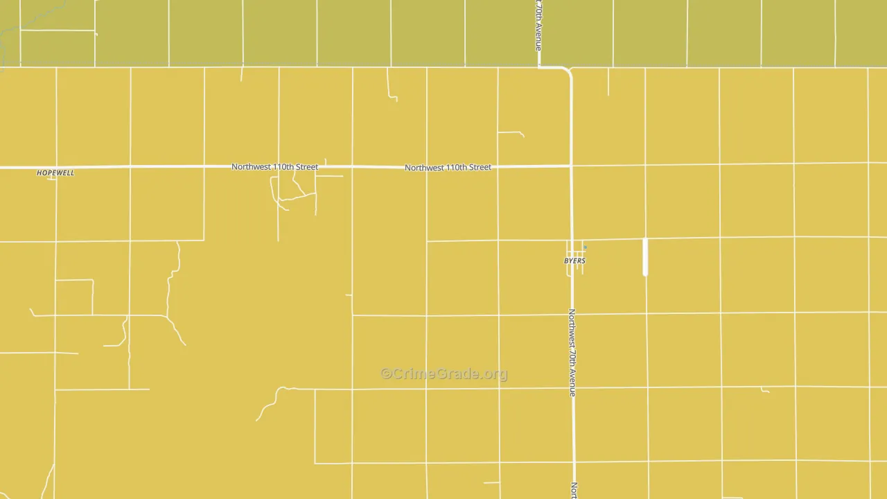 67021, KS Map of Theft Rates