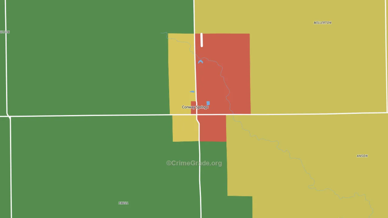 67031, KS Map of Theft Rates