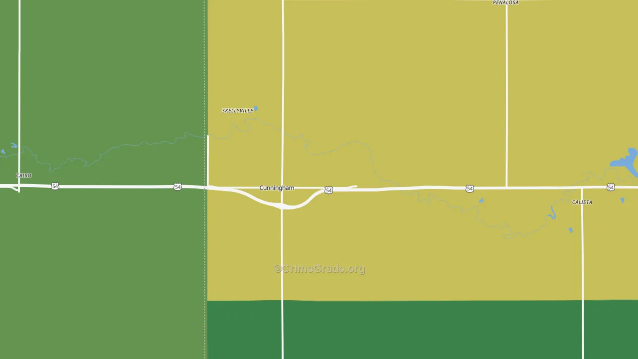 67035, KS Map of Theft Rates