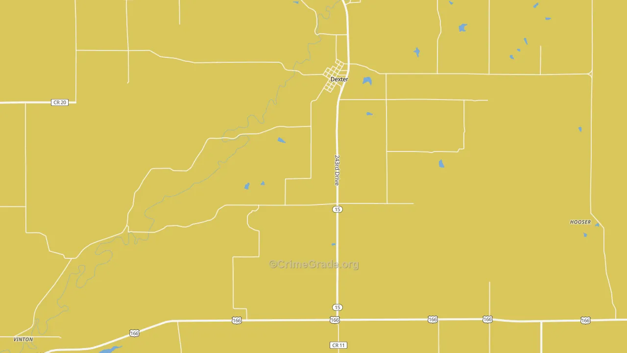 67038, KS Map of Theft Rates