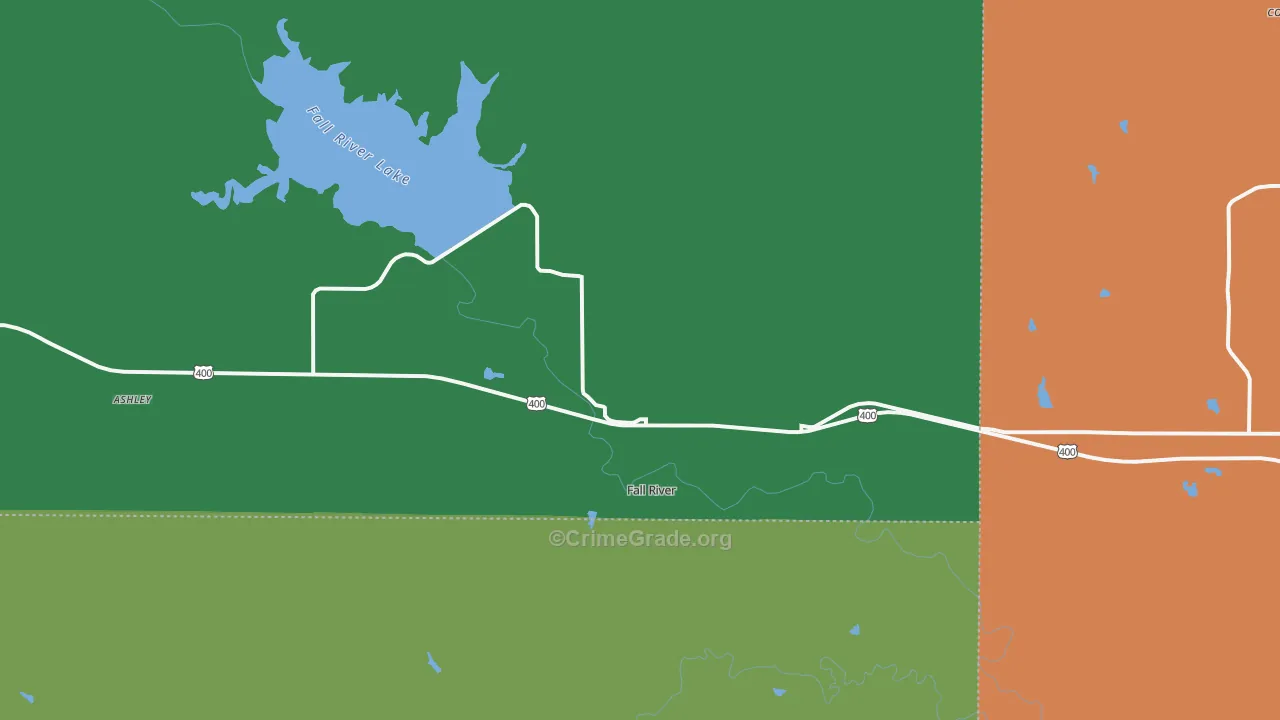 67047, KS Map of Theft Rates