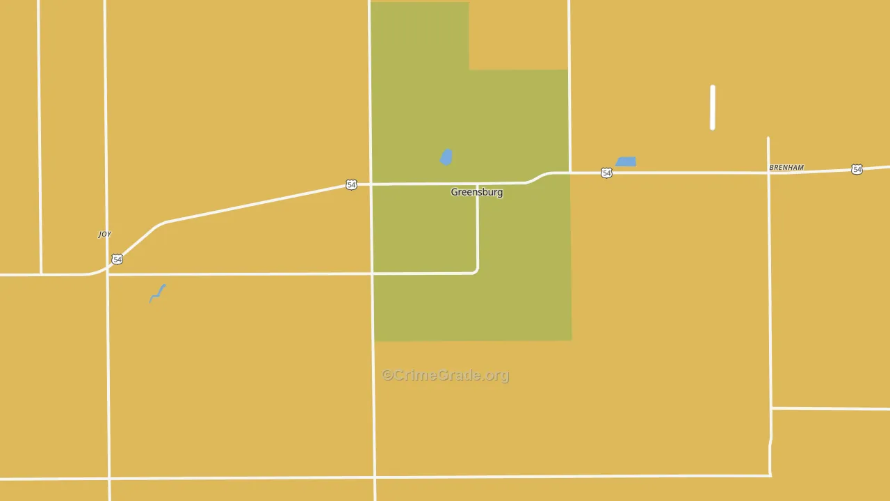 67054, KS Map of Theft Rates