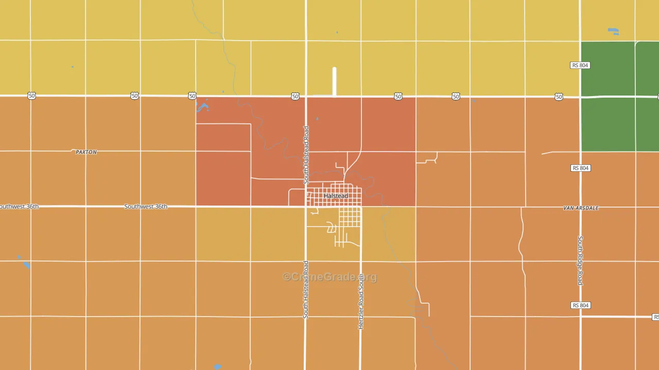 67056, KS Map of Theft Rates