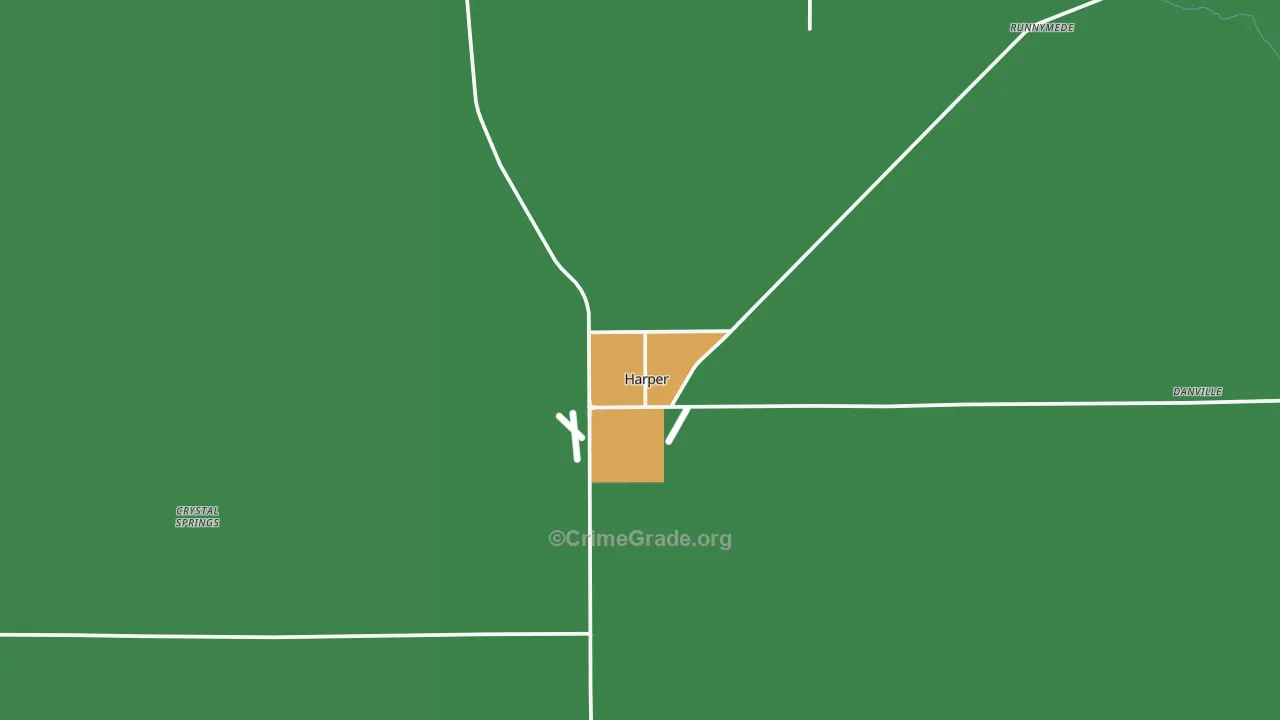 67058, KS Map of Theft Rates