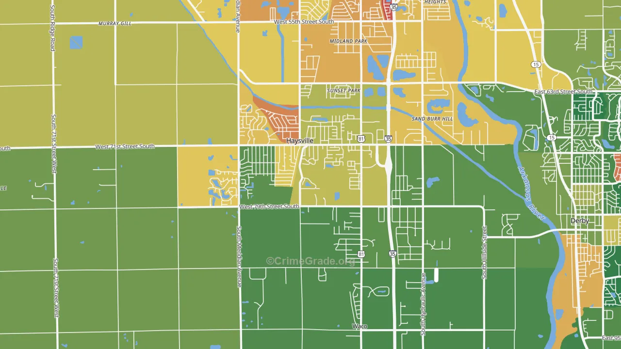 67060, KS Map of Theft Rates
