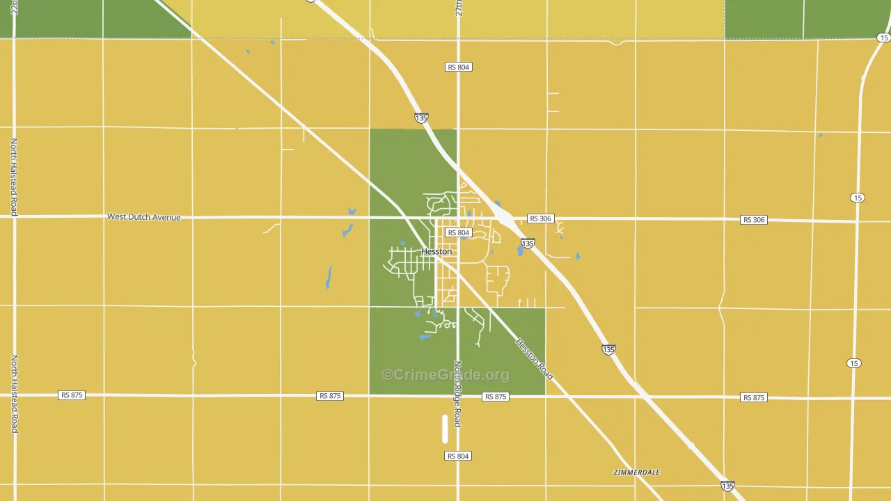 67062, KS Map of Theft Rates