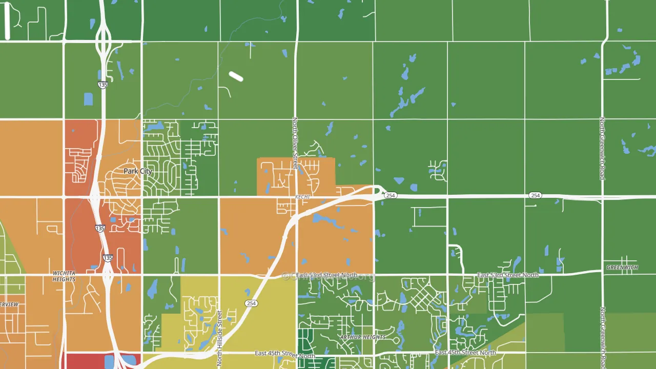 67067, KS Map of Theft Rates