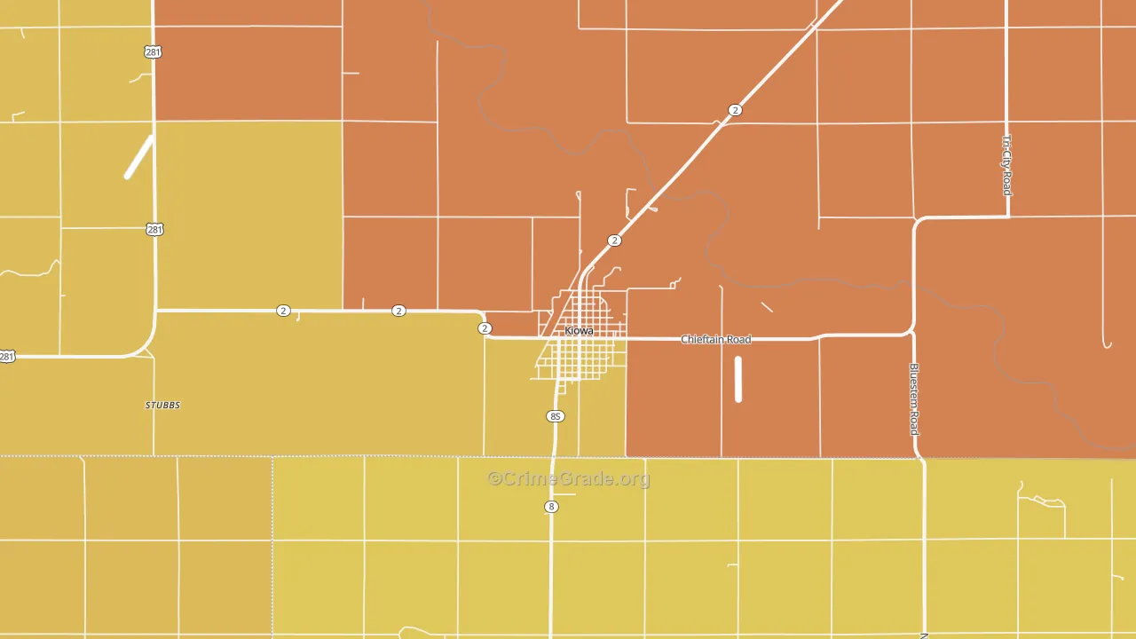 67070, KS Map of Theft Rates