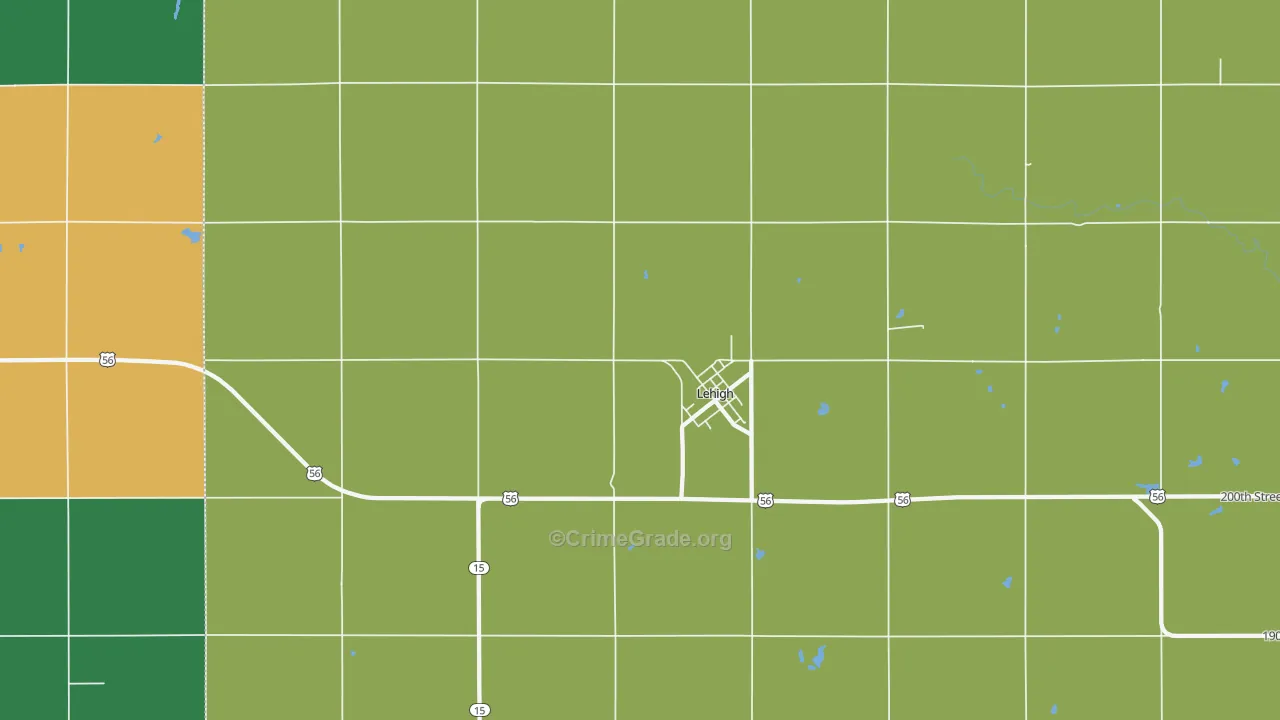67073, KS Map of Theft Rates