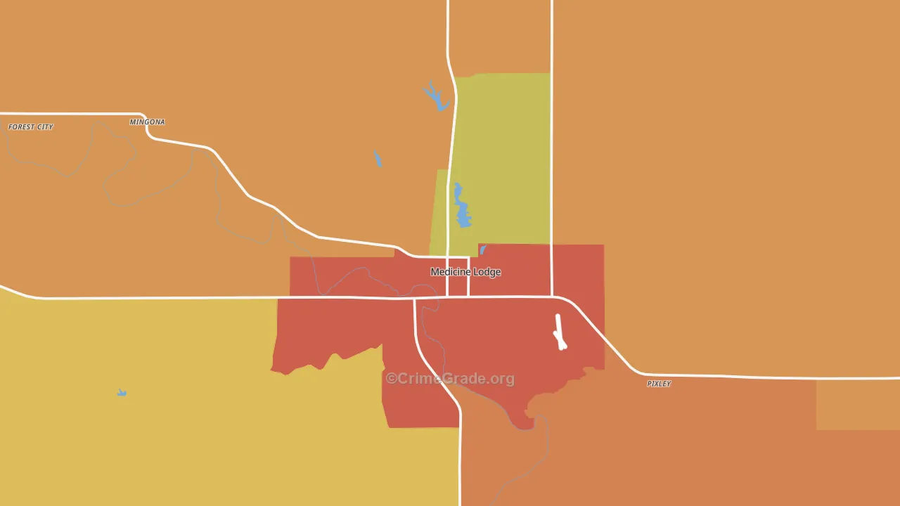 67104, KS Map of Theft Rates