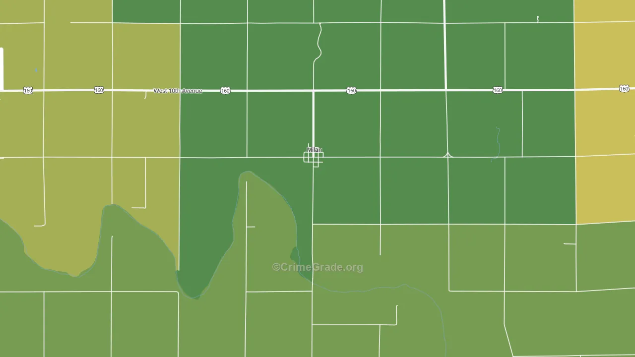 67105, KS Map of Theft Rates